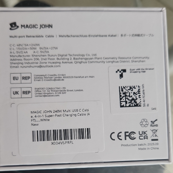 Multi-port Retractable Cable - White - Picture 3 of 4